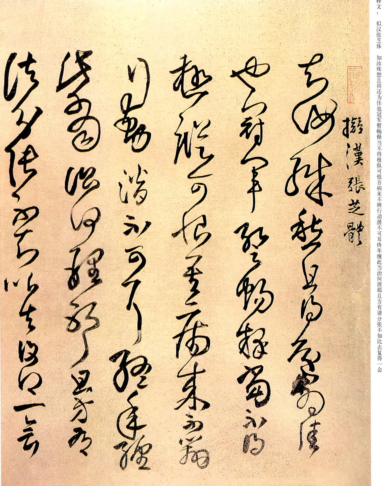 拟汉张芝体知汝殊愁